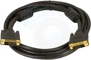 AYA 15Ft. (15 Feet) DVI-D Dual Link M/M (24+1 Pin) Cable w/Ferrites and Gold Connector