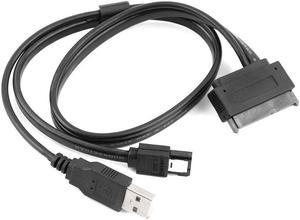 AYA SATA 22-Pin to eSATA Data and USB Powered Converter Adapter for 2.5" HDD/SSD AYA-22-ESUSB