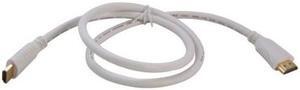 AYA 6Ft. (6 Feet) HDMI Male to Male High Speed with Ethernet, 3D, 4K Ready WHITE Cable