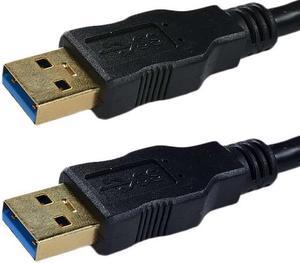 AYA 15Ft (15 Feet) USB 3.0 SuperSpeed Male A to Male A Cable Gold Connector, 28AWG, RoHS