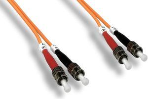AYA 1M OM2 ST/ST 50/125 Multi-Mode Duplex Fiber Patch Cable (1 Meter)