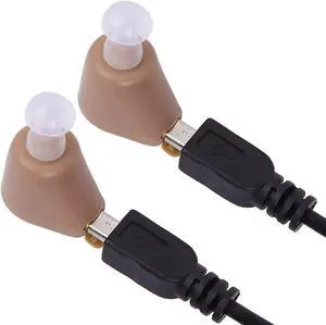 Digital Hearing Amplifiers - (Set of 2) Mini ITE in-The-Ear Rechargeable Personal Sound Amplifier - High Quality and So Small It's Barely Visible Digital Hearing Amplifiers - (Set of 2) Mini ITE in-The-Ear Rechargeable Personal Sound Amplifier - High Quality and So Small It's Barely Visible