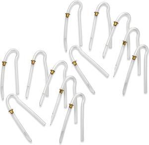 Hearing Aid Tubes - Size #13 Preformed BTE Earmold Tubing - (Pack of 12) 3.5 x 2mm with Gold Tube Lock Replacement Tube - Flexible Medium Wall Tubes Compatible with Most Hearing Aid Brands