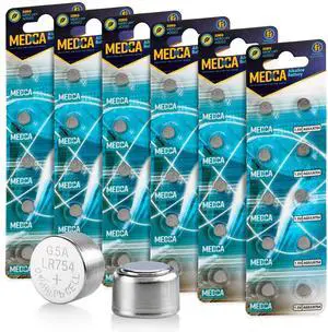 MEDca AG5 LR754 Batteries - 60 Count Pack - 1.5V Alkaline 754 LR48 193 Battery Button Coin Cell Batteries for Hearing Aids and Hearing Amplifiers MEDca AG5 LR754 Batteries - 60 Count Pack - 1.5V Alkaline 754 LR48 193 Battery Button Coin Cell Batteries for Hearing Aids and Hearing Amplifiers