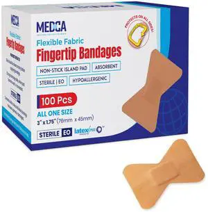 Flexible Fabric Finger Bandages - 100 Count Box of Flex Fabric Adhesive Bandages Cuts, Scrapes, Care and to Protect Wounds Flexible Fabric Finger Bandages - 100 Count Box of Flex Fabric Adhesive Bandages Cuts, Scrapes, Care and to Protect Wounds