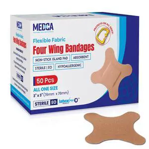 Flexible Knuckle Fabric Bandages - 50 Count Box of Flex Fabric Adhesive Bandages Knuckle Bandages for Finger Care and to Protect Wounds Flexible Knuckle Fabric Bandages - 50 Count Box of Flex Fabric Adhesive Bandages Knuckle Bandages for Finger Care and to Protect Wounds