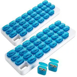 Monthly Pill Organizer - (Pack of 2) 31 Day Pill Organizer with Large Removable Medication Pods, Portable Pill Case Box and Holder for Daily Medicine and Vitamins, Great for Travel Monthly Pill Organizer - (Pack of 2) 31 Day Pill Organizer with Large Removable Medication Pods, Portable Pill Case Box and Holder for Daily Medicine and Vitamins, Great for Travel