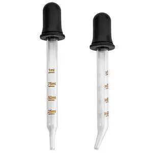 MEDca Eye Dropper - (Pack of 2) Bent & Straight Tip Calibrated Glass Medicine Droppers for Medications or Essential Oils Dropper for Accurate Easy Dose and Measurement (1 mL Capacity) MEDca Eye Dropper - (Pack of 2) Bent & Straight Tip Calibrated Glass Medicine Droppers for Medications or Essential Oils Dropper for Accurate Easy Dose and Measurement (1 mL Capacity)