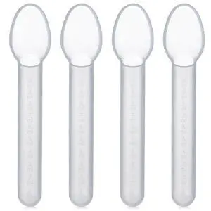 Calibrated Medicine Spoon for Kids, Baby & Toddler - (Pack of 4) - 2 Tsp/10 mL Capacity Plastic Oral Liquid Dose Medication Graduated Dispenser Calibrated Medicine Spoon for Kids, Baby & Toddler - (Pack of 4) - 2 Tsp/10 mL Capacity Plastic Oral Liquid Dose Medication Graduated Dispenser