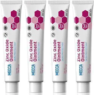 High-Potency 20% Zinc Oxide Ointment - (Pack of 4) Baby Diaper Rash Cream and Gentle Skin Protectant Barrier for Chafed Skin, Wetness, Daily & Overnight Protection Soothing, Hypoallergenic, 1oz Tubes High-Potency 20% Zinc Oxide Ointment - (Pack of 4) Baby Diaper Rash Cream and Gentle Skin Protectant Barrier for Chafed Skin, Wetness, Daily & Overnight Protection Soothing, Hypoallergenic, 1oz Tubes