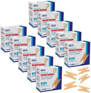 Flexible Fabric Bandages - Flex Fabric Adhesive Knuckle Bandages for Finger Care and to Protect Wounds from Infection - (1000 Count Bulk) Flexible Fabric Bandages - Flex Fabric Adhesive Knuckle Bandages for Finger Care and to Protect Wounds from Infection - (1000 Count Bulk)
