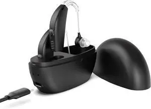 MEDca Rechargeable Digital Hearing Amplifier, Pair of 2 - Personal Sound Amplifier with Active Digital Noise Reduction, All Day Battery and One Touch Volume, Black MEDca Rechargeable Digital Hearing Amplifier, Pair of 2 - Personal Sound Amplifier with Active Digital Noise Reduction, All Day Battery and One Touch Volume, Black