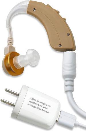 MEDca Behind The Ear Sound Amplifier - Rechargable BTE Hearing Ear Amplification Device and Digital Sound Enhancer PSAD for The Hard of Hearing, Noise Reducing Feature