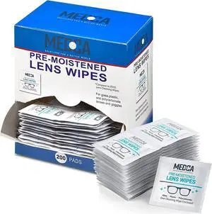 Premoistened Lens and Glass Cleaning Wipes - Portable Travel Cleaner for Glasses, Camera, Cell Phone, Smartphone, and Tablet - Disposable, Quick Drying, Streak Free - Individually Wrapped, Pack of 20 Premoistened Lens and Glass Cleaning Wipes - Portable Travel Cleaner for Glasses, Camera, Cell Phone, Smartphone, and Tablet - Disposable, Quick Drying, Streak Free - Individually Wrapped, Pack of 20