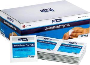 MEDca Alcohol Prep Pads, Sterile, Medium, 2-Ply (Pack of 300)