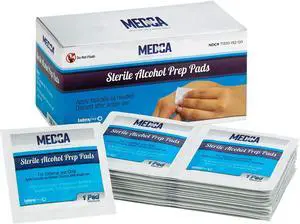 MEDca Alcohol Prep Pads, Sterile, Medium, 2-Ply PACK OF 100