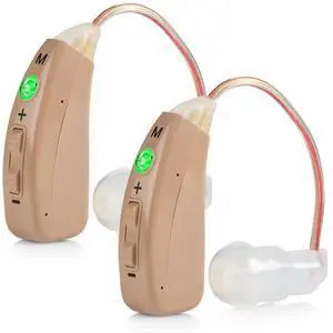 Rechargeable Hearing Amplifiers - Premium Digital BTE Personal Sound Amplifier Device Pair with 2 Program Modes Noise Cancellation & Feedback Reduction & Fast Charging for Adults Seniors & Elderly Rechargeable Hearing Amplifiers - Premium Digital BTE Personal Sound Amplifier Device Pair with 2 Program Modes Noise Cancellation & Feedback Reduction & Fast Charging for Adults Seniors & Elderly
