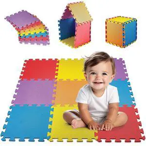 MEDca Floor Mat 60-Tiles Exercise Mat Solid Foam EVA Playmat Kids Safety - Receive 10-Pcs of Each Color, Red, Blue, Green, Yellow, Purple, Orange MEDca Floor Mat 60-Tiles Exercise Mat Solid Foam EVA Playmat Kids Safety - Receive 10-Pcs of Each Color, Red, Blue, Green, Yellow, Purple, Orange