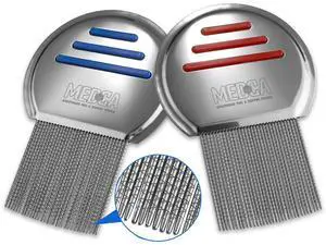 Lice Comb - (Pack of 2) Stainless Steel Professional Lice Combs and Head Lice Treatment to Effectively Get Rid of Hair Lice and Nits, Best Results for Infection and Re-Infection in Kids & Adults Lice Comb - (Pack of 2) Stainless Steel Professional Lice Combs and Head Lice Treatment to Effectively Get Rid of Hair Lice and Nits, Best Results for Infection and Re-Infection in Kids & Adults