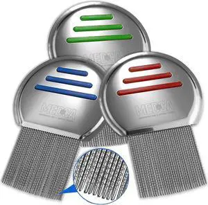 Lice Comb - (Pack of 3) Head Lice Treatment That's Individually Package to Prevent Contamination Professional Stainless Steel Louse and Nit Combs Removes Eggs with Rounded Tips for Comfort Lice Comb - (Pack of 3) Head Lice Treatment That's Individually Package to Prevent Contamination Professional Stainless Steel Louse and Nit Combs Removes Eggs with Rounded Tips for Comfort