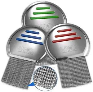 Lice Comb - (Pack of 3) Head Lice Treatment That's Individually Package to Prevent Contamination Professional Stainless Steel Louse and Nit Combs Removes Eggs with Rounded Tips for Comfort Lice Comb - (Pack of 3) Head Lice Treatment That's Individually Package to Prevent Contamination Professional Stainless Steel Louse and Nit Combs Removes Eggs with Rounded Tips for Comfort