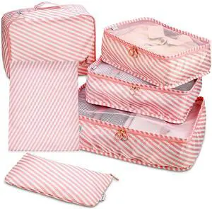 6 Piece Packing Travel Organizer Cubes Set - Packing Organizers and Compression Packing Cube System for Carry On Bags and Luggage 6 Piece Packing Travel Organizer Cubes Set - Packing Organizers and Compression Packing Cube System for Carry On Bags and Luggage
