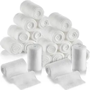 Gauze Bandage Rolls - Pack of 24, 2 x 4.1 Yards Per Roll of Medical Grade Gauze Bandage and Stretch Bandage Wrapping for Dressing All Types of Wounds and First Aid Kit by MEDca