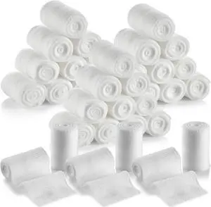Gauze Bandage Rolls - Pack of 36, 2 x 4.1 Yards Per Roll of Medical Grade Gauze Bandage and Stretch Bandage Wrapping for Dressing All Types of Wounds and First Aid Kit by MEDca