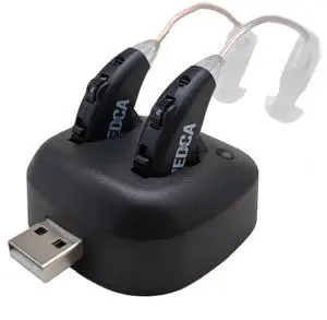 Digital Hearing Amplifiers - Rechargeable Premium BTE Personal Sound Amplifier Pair with USB Dock, Behind The Ear Hearing Enhancement Devices with Long Lasting Battery Life, Black Digital Hearing Amplifiers - Rechargeable Premium BTE Personal Sound Amplifier Pair with USB Dock, Behind The Ear Hearing Enhancement Devices with Long Lasting Battery Life, Black
