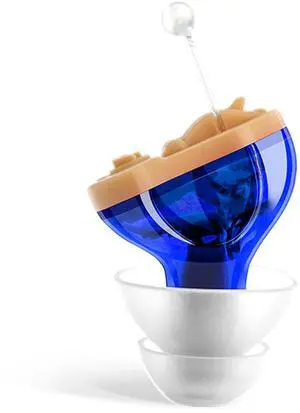 Premium Digital Hearing Amplifier - Invisible in Canal (CIC) in-Ear Mini Sound Enhancer, Near-Invisible, Noise Cancelling, Personal Sound Hearing Amplifier - Left Ear, Blue - MZ-45 Premium Digital Hearing Amplifier - Invisible in Canal (CIC) in-Ear Mini Sound Enhancer, Near-Invisible, Noise Cancelling, Personal Sound Hearing Amplifier - Left Ear, Blue - MZ-45