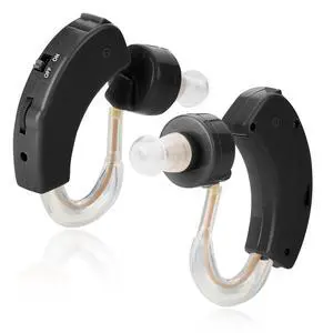 Digital Hearing Amplifiers - Set of 2 Small BTE Sound Amplifiers, a Behind The Ear Personal Amplification Device and Sound Enhancer Aids with Noise Reducing Feature for Adults, Seniors & Women, Black Digital Hearing Amplifiers - Set of 2 Small BTE Sound Amplifiers, a Behind The Ear Personal Amplification Device and Sound Enhancer Aids with Noise Reducing Feature for Adults, Seniors & Women, Black
