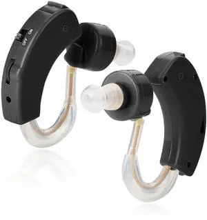 Digital Hearing Amplifiers - Set of 2 Small BTE Sound Amplifiers, a Behind The Ear Personal Amplification Device and Sound Enhancer Aids with Noise Reducing Feature for Adults, Seniors & Women, Black Digital Hearing Amplifiers - Set of 2 Small BTE Sound Amplifiers, a Behind The Ear Personal Amplification Device and Sound Enhancer Aids with Noise Reducing Feature for Adults, Seniors & Women, Black