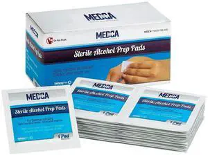 Alcohol Prep Pads, Sterile, Medium, 2-Ply Cotton Gauze - Individually Wrapped (100 Count) Alcohol Prep Pads, Sterile, Medium, 2-Ply Cotton Gauze - Individually Wrapped (100 Count)