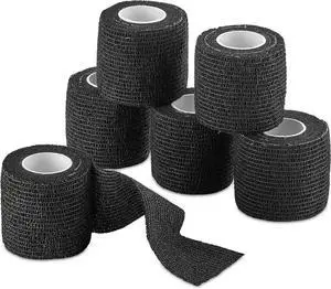 Self-Adherent Cohesive Bandage - Medical Wrap - 6 Rolls 2 Wide x 5 Yards Sports Tape for Medical Use, Sports, First Aid and HelpsHelp Protect Skin Self-Adherent Cohesive Bandage - Medical Wrap - 6 Rolls 2 Wide x 5 Yards Sports Tape for Medical Use, Sports, First Aid and HelpsHelp Protect Skin