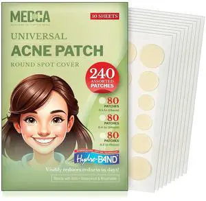 MEDca Acne Pimple Master Patch Absorbing Cover 24 Count Three Sizes 10 Sheets MEDca Acne Pimple Master Patch Absorbing Cover 24 Count Three Sizes 10 Sheets