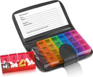 MEDca Weekly Pill Organizer, 4 Times A Day, With Travel Pill Case (7.5 X 4.5 INCHES) MEDca Weekly Pill Organizer, 4 Times A Day, With Travel Pill Case (7.5 X 4.5 INCHES)