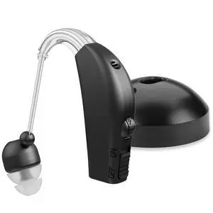 MEDca Rechargeable Digital Hearing Amplifier, BTE Personal Sound Amplifier with Noise Reduction, Adjustable Volume, Charging Dock, 4 Ear Domes, Black MEDca Rechargeable Digital Hearing Amplifier, BTE Personal Sound Amplifier with Noise Reduction, Adjustable Volume, Charging Dock, 4 Ear Domes, Black