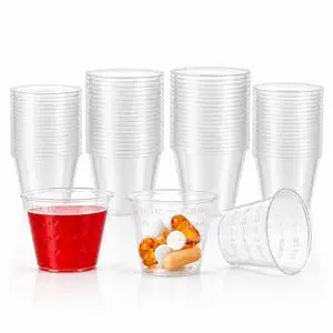 MEDca Clear Plastic Medicine Cups, 1 oz Graduated Disposable Measuring Cups, 100 Pack MEDca Clear Plastic Medicine Cups, 1 oz Graduated Disposable Measuring Cups, 100 Pack