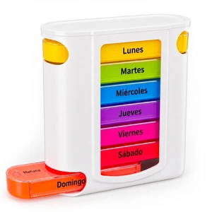 Pastillero Semanal 7 Días AM/PM Organizador de Pastillas con 14 Compartimentos, Tapas a Presión, Plástico Translúcido Libre de BPA, Caja Portátil de Viaje para Vitaminas y Medicamentos (1 Pieza) Pastillero Semanal 7 Días AM/PM Organizador de Pastillas con 14 Compartimentos, Tapas a Presión, Plástico Translúcido Libre de BPA, Caja Portátil de Viaje para Vitaminas y Medicamentos (1 Pieza)