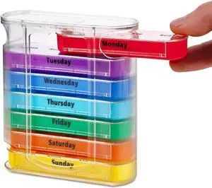 MEDca Weekly Pill Organizer, Four Times-a-Day, 1 Dispenser with Stackable AM/PM Compartments MEDca Weekly Pill Organizer, Four Times-a-Day, 1 Dispenser with Stackable AM/PM Compartments
