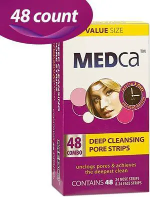 MEDca Deep Cleansing Pore Strips Combo Pack, 48 Count Strips MEDca Deep Cleansing Pore Strips Combo Pack, 48 Count Strips