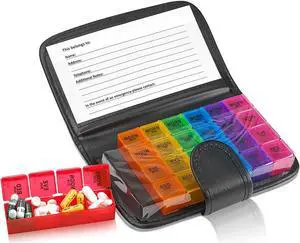 MEDca Weekly Pill Organizer, 4 Times A Day, With Travel Pill Case (7.5 X 4.5 INCHES) MEDca Weekly Pill Organizer, 4 Times A Day, With Travel Pill Case (7.5 X 4.5 INCHES)