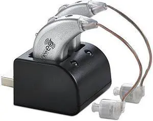 Digital Hearing Amplifiers - Rechargeable BTE Personal Sound Amplifier Pair with USB Dock - Premium Behind the Ear Sound Amplification - By NewEar Digital Hearing Amplifiers - Rechargeable BTE Personal Sound Amplifier Pair with USB Dock - Premium Behind the Ear Sound Amplification - By NewEar