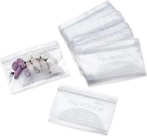 Pill Bag Pouch, Reusable Plastic Pill Organizer Bags, Size 3 X 2 3 Mil (Pack of 100) Pill Bag Pouch, Reusable Plastic Pill Organizer Bags, Size 3 X 2 3 Mil (Pack of 100)