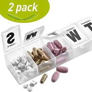 MEDca 7-day Pill Organizer Weekly Pill Planner PACK OF 2 MEDca 7-day Pill Organizer Weekly Pill Planner PACK OF 2