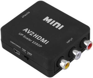 WPIT Mini 3RCA CVBS Composite AV to HDMI Converter Adapter  AV2HDMI adapter Support PAL/ NTSC for TV box/ PC/ DVD/VCD Black