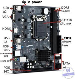 H81 1150 motherboard desktop computer DDR3 Dual channel mainboard LGA1150 I3 I5 I7(170mm*190mm)