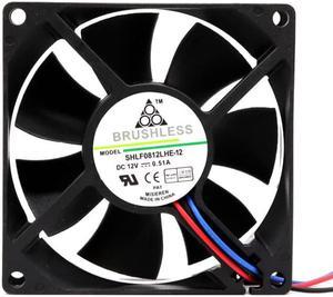 12V 80mm 4-Pin 4000RPM PWM CPU Cooling Fan,Double Ball Bearing High Speed Cooler Fan for PC