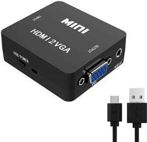 1080P HDMI to VGA Video Adapter Converter,with Audio Output-Black