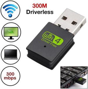 WPIT USB 300M Wireless WIFI Adapter Receiver Dongle 300Mbps for Computer,Built in Driver